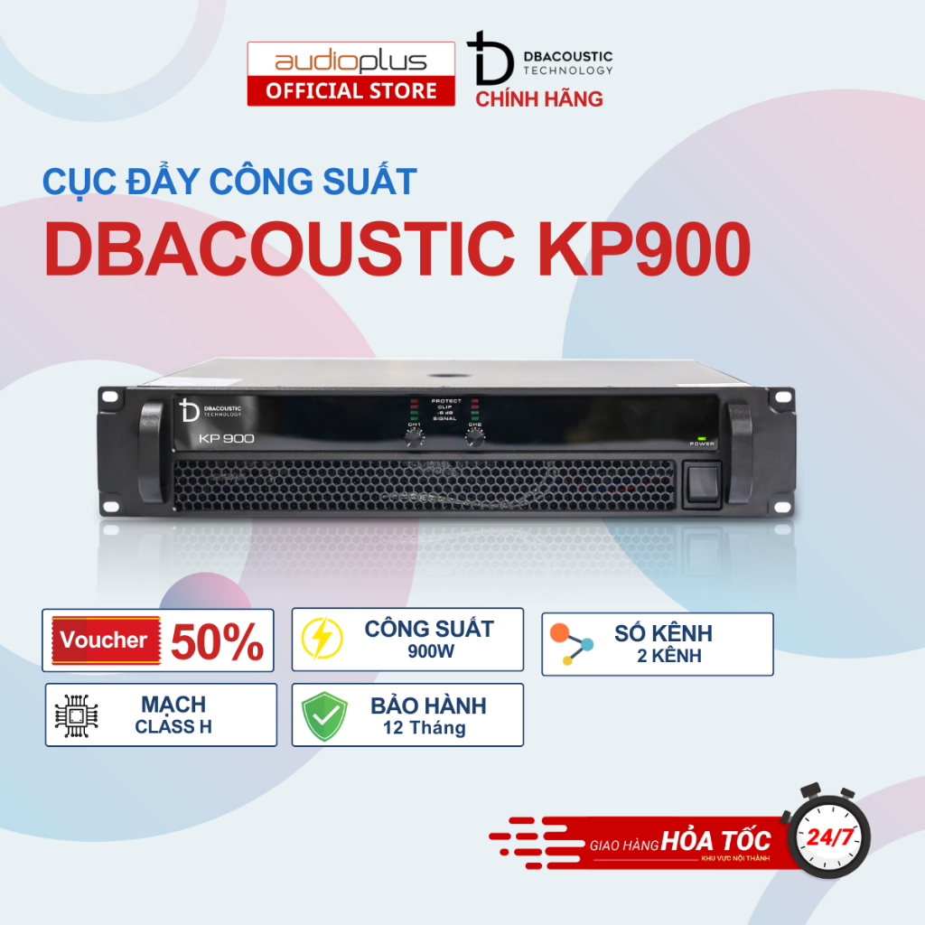Cục đẩy công suất DBAcoustic KP900 – 2 kênh - class H - 900W/kênh - Chính hãng - BH 12 tháng