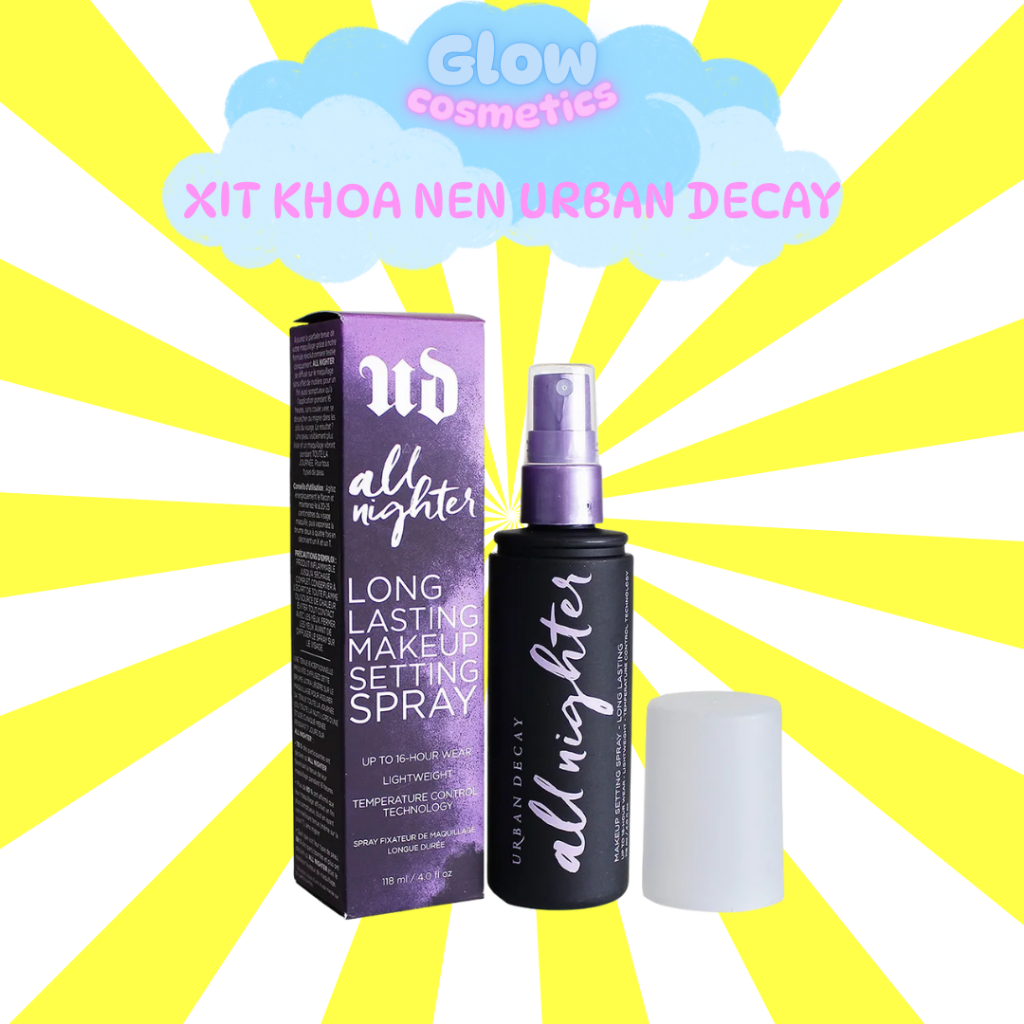 Xịt khóa Urban decay 118ml Xịt khoá nền makeup Urban Decay All Night Cố Định, Khoá Trang Điểm,không 