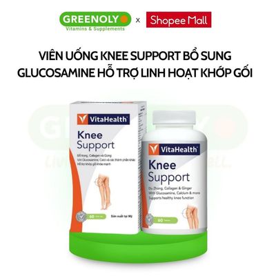 Viên Uống VitaHealth Knee Support Bổ Sung Glucosamine Hỗ Trợ Dẻo Dai, Linh Hoạt Khớp Gối 60 Viên