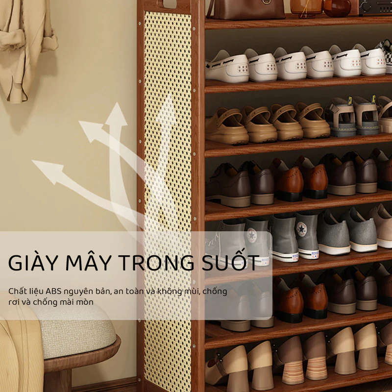 【Dày dặn và nâng cấp】Giá để giày 7tầng Mới dày lên bằng gỗ Kệ giày gỗ chắc chắn bền đẹp thiết kế đẹp tiết kiệm diện tích | BigBuy360 - bigbuy360.vn