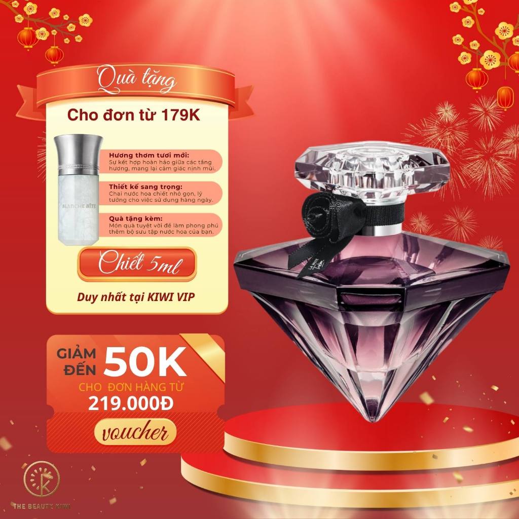 Nước hoa nữ chính hãng - La.nc0m,e Trésor La Nuit Chiết 10ml - Ngọt ngào, Quyến rũ - The Beauty Kiwi