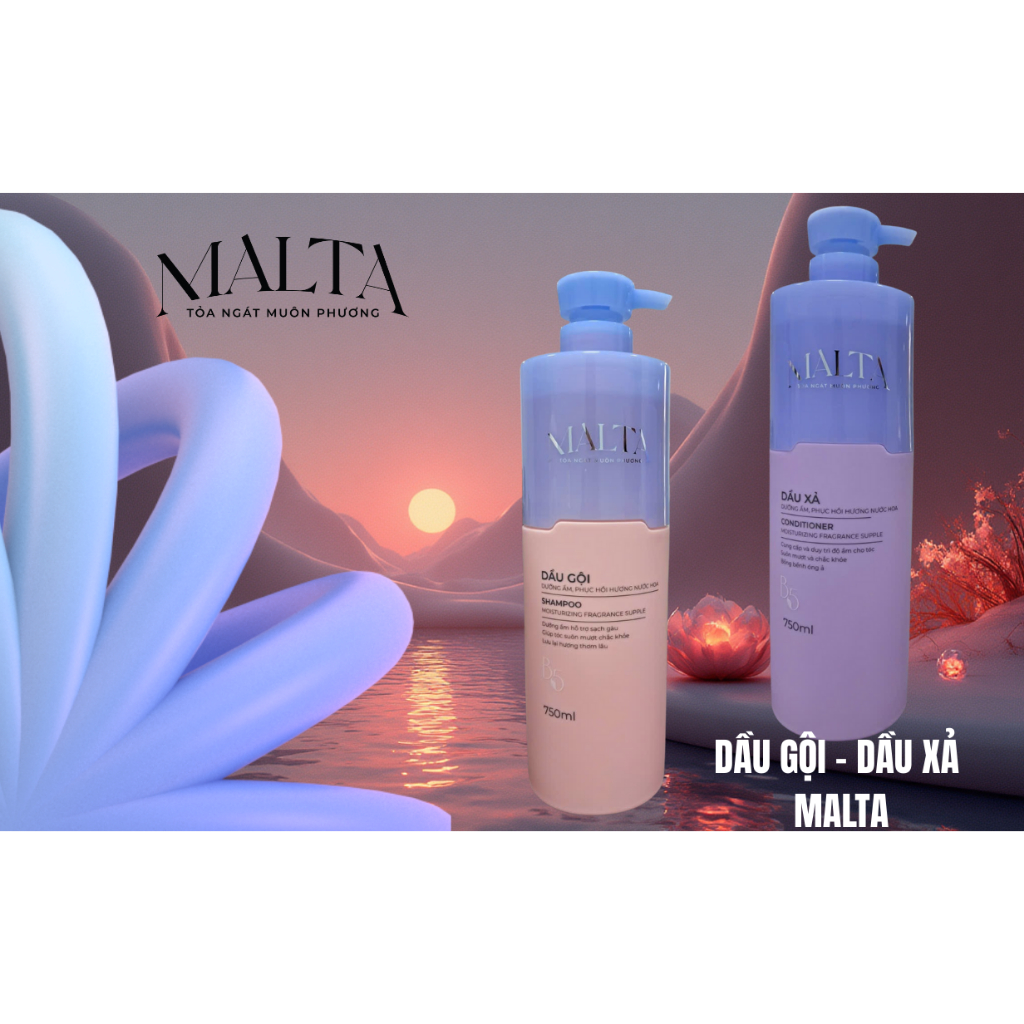 Dầu Gội + Dầu Xả MALTA Hương Nước Hoa 750ML