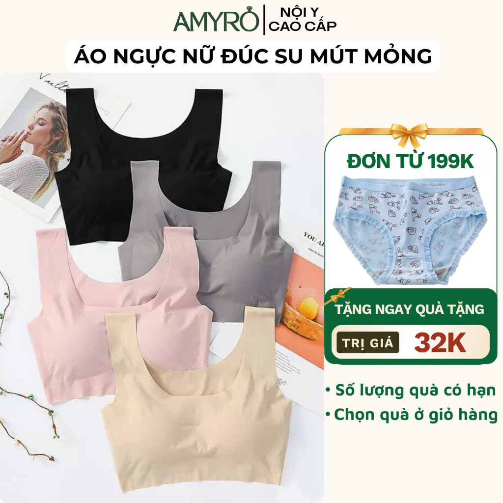 Áo Ngực Nữ Đúc Su Mút Mỏng - Áo Lót Nữ Không Gọng Không Lộ Viền AMYRO A5262
