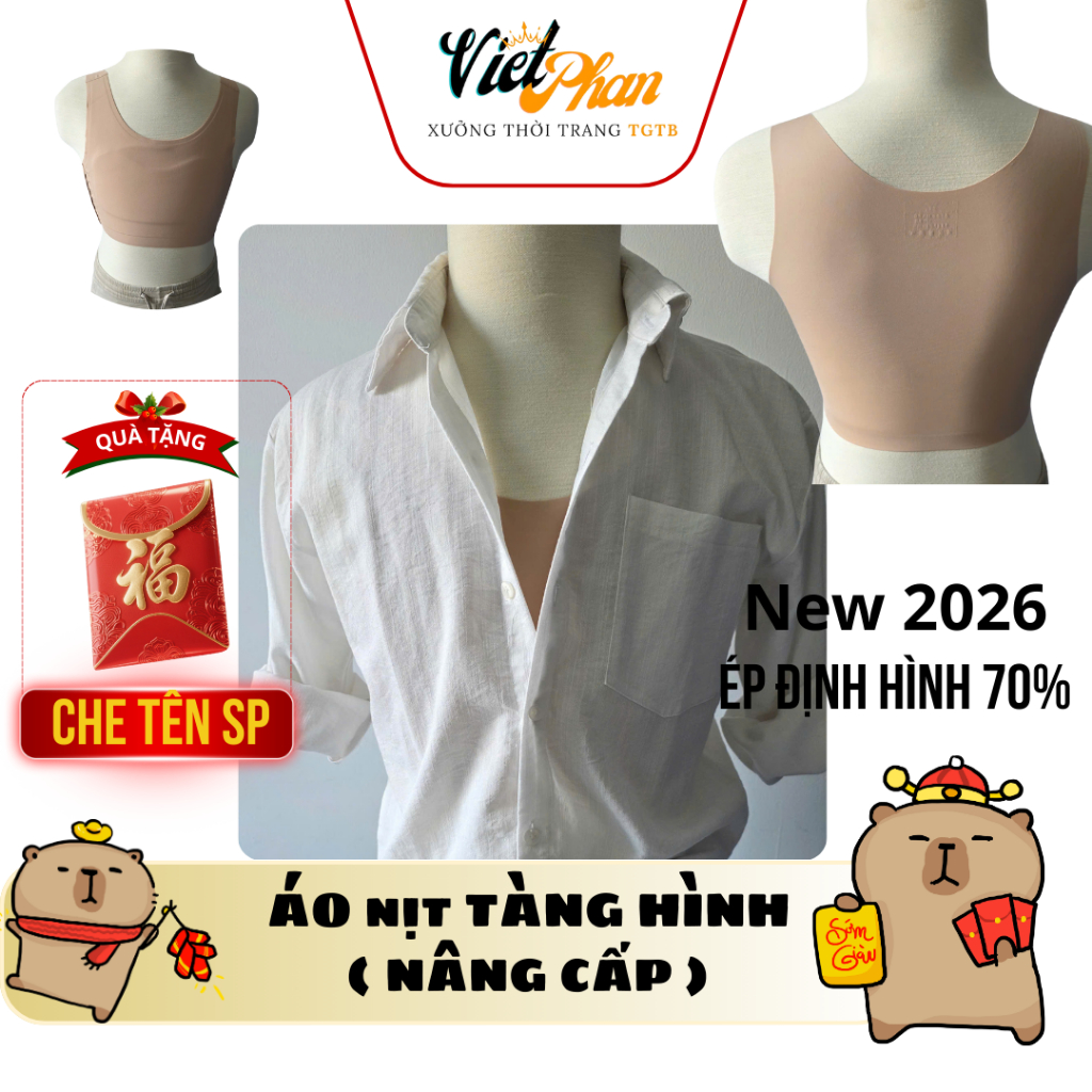 { Nâng Cấp } Áo Nịt Ngực Tomboy Không Lộ - Su Lạnh - Full Lót - Áo Nịt Tàng Hình Tomboy Trans Sb