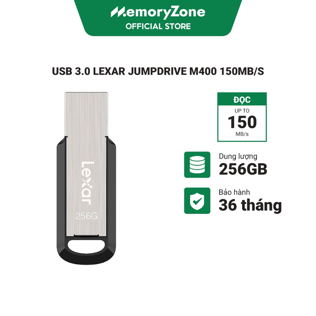 USB 3.0 Lexar JumpDrive M400 64GB | 128GB | 256GB 150MB/s - Bảo hành 36 tháng