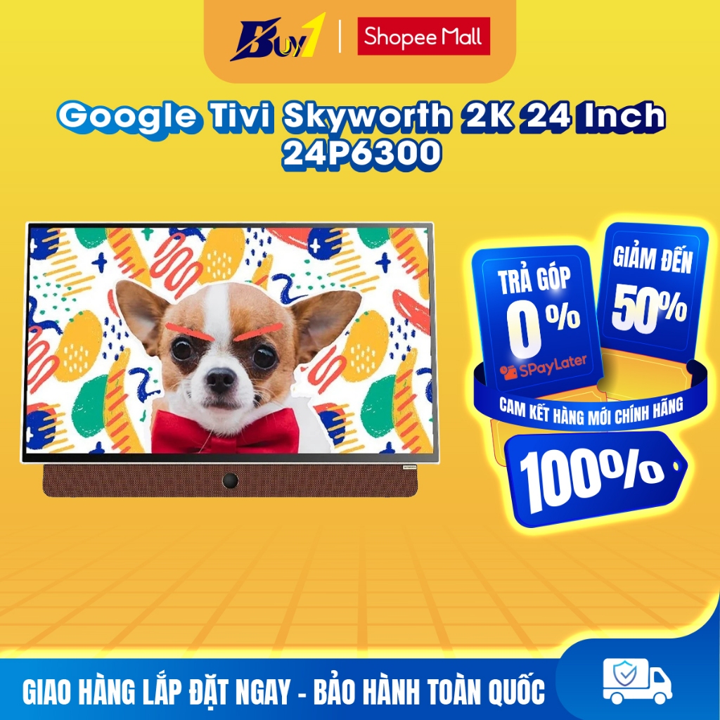 24P6300 - Google Tivi Skyworth 2K 24 Inch 24P6300 - Hàng chính hãng