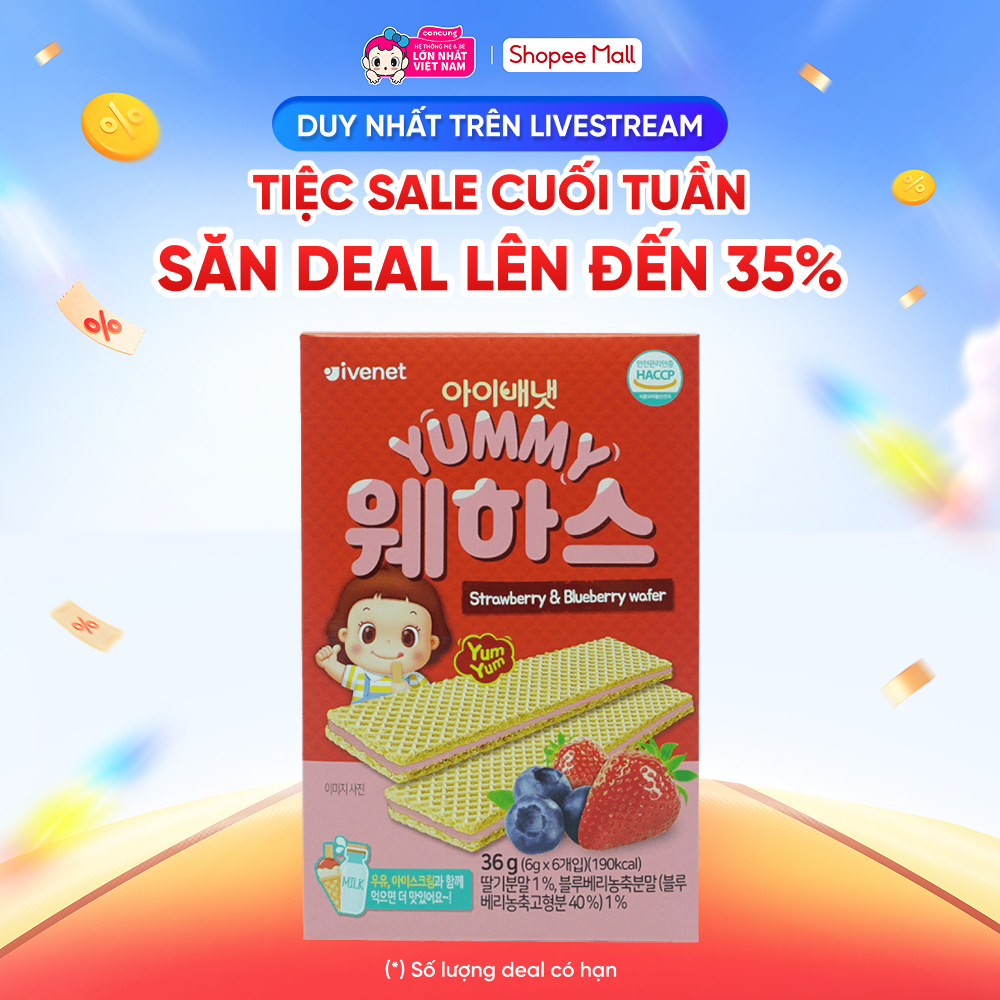 BÁNH XỐP IVENET VỊ DÂU VÀ VIỆT QUẤT