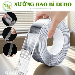 Băng Keo Nano 2 Mặt Siêu Dính, Keo Trong Suốt Có Lưới,Dán Chắc Kính Gỗ Gạch Kim Loại Đa Năng Dễ Tháo