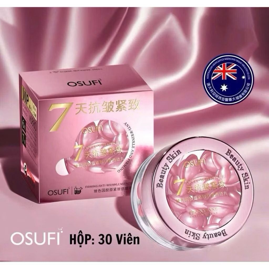 30  Viên Tinh Chất Serum Osufi Đỏ Cô Đặc Dưỡng Da Căng Bóng, Trắng Sáng, Đều Màu