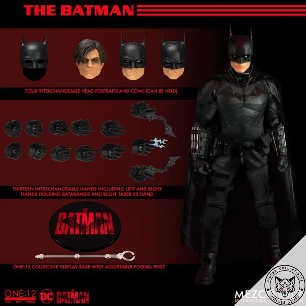 [Có sẵn - Hỏa tốc] Mô hình chính hãng Mezco: The Batman 2022 (mezco batman)