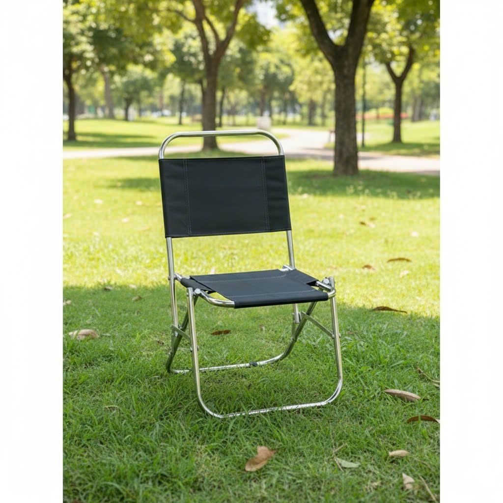 GHẾ INOX VẢI LƯNG THẤP CAFE , ghế xếp gấp gọn, ghế cafe gấp gọn, ghế xếp gọn, ghế cafe, ghế câu cá