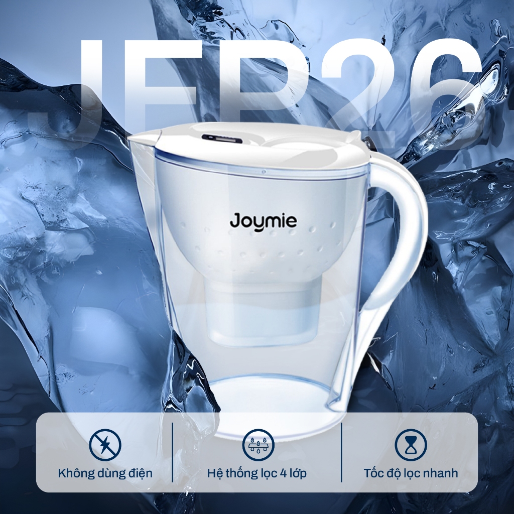 Bình lọc nước gia đình Joymie JFP26 dung tích lớn 3.5L, không sử dụng điện
