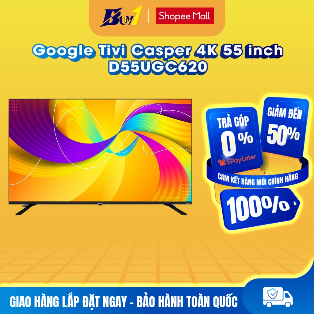 D55UGC620 - Google Tivi Casper 4K 55 inch D55UGC620 - Hàng chính hãng