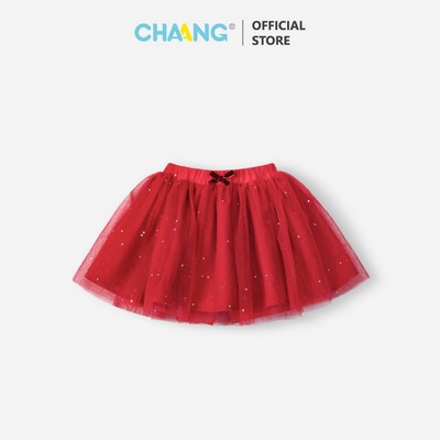 [CHAANG 12M-6Y] Chân váy tutu Holiday đỏ cho bé gái SS26