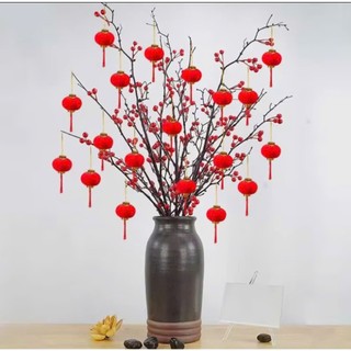 Gói 30 chiếc lồng đèn đỏ mini trang trí tết,Phụ kiện decor tết 2026 đèn lồng treo cây cảnh mini