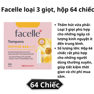 Băng Vệ Sinh Tampon Đức OB/FACELLE Siêu Thấm Hút, Siêu Tiện Lợi, Cải Thiện Mùi