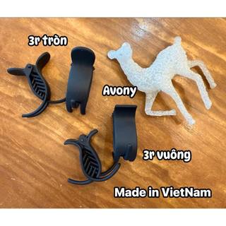 combo 3 Kẹp tóc càng cua 3 răng nhám màu đen trơn (hàng Việt Nam)
