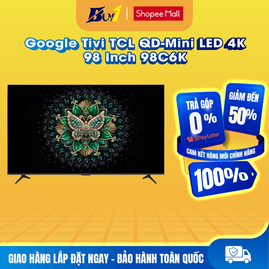 98C6K - Google Tivi TCL QD-Mini LED 4K 98 Inch 98C6K - Hàng chính hãng