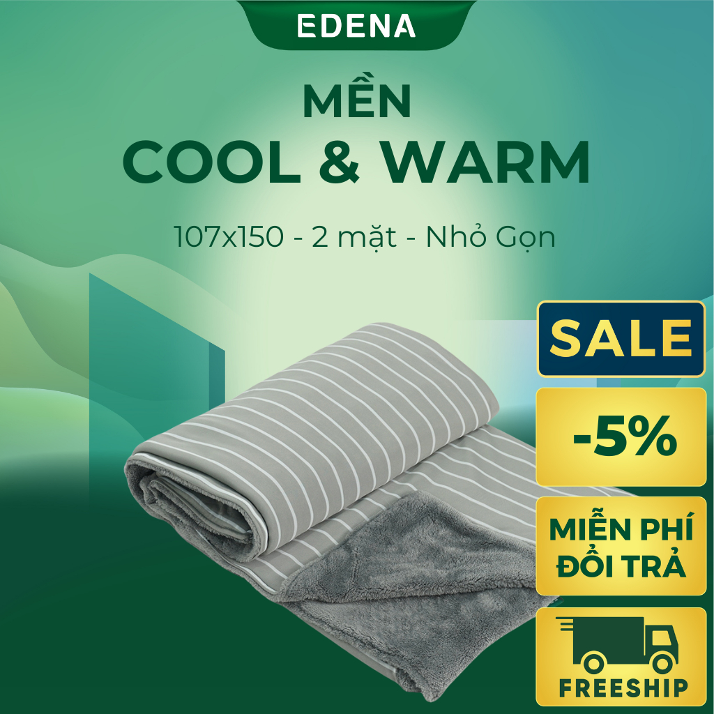 Mền 2 mặt cool & warm Edena , 2 in 1 tiện dụng