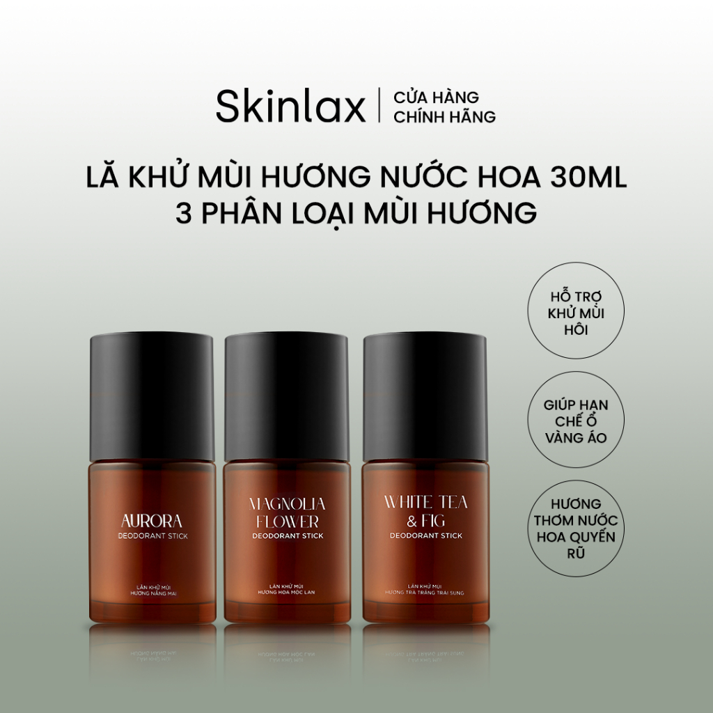 Serum Khử Mùi Hôi Nách, Ngăn Tiết Mồ Hôi, Giảm Thâm Nách Hương Nước Hoa Dạng Lăn SKINLAX 30ml