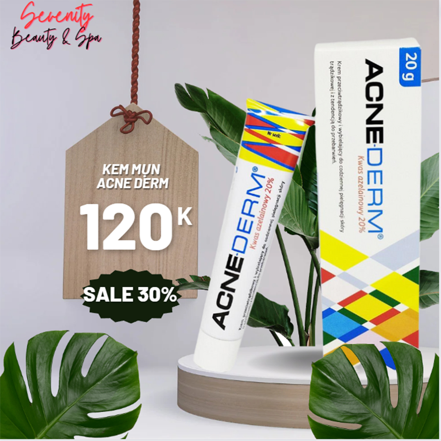 Kem giảm mụn, làm trắng da Acne Derm 20% Azelaic(Acnederm)