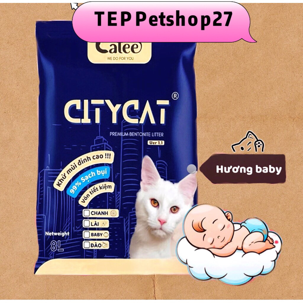 [ Combo 3 túi miễn phí ship ] Cát vệ sinh cho mèo City cat , cát mèo citycat