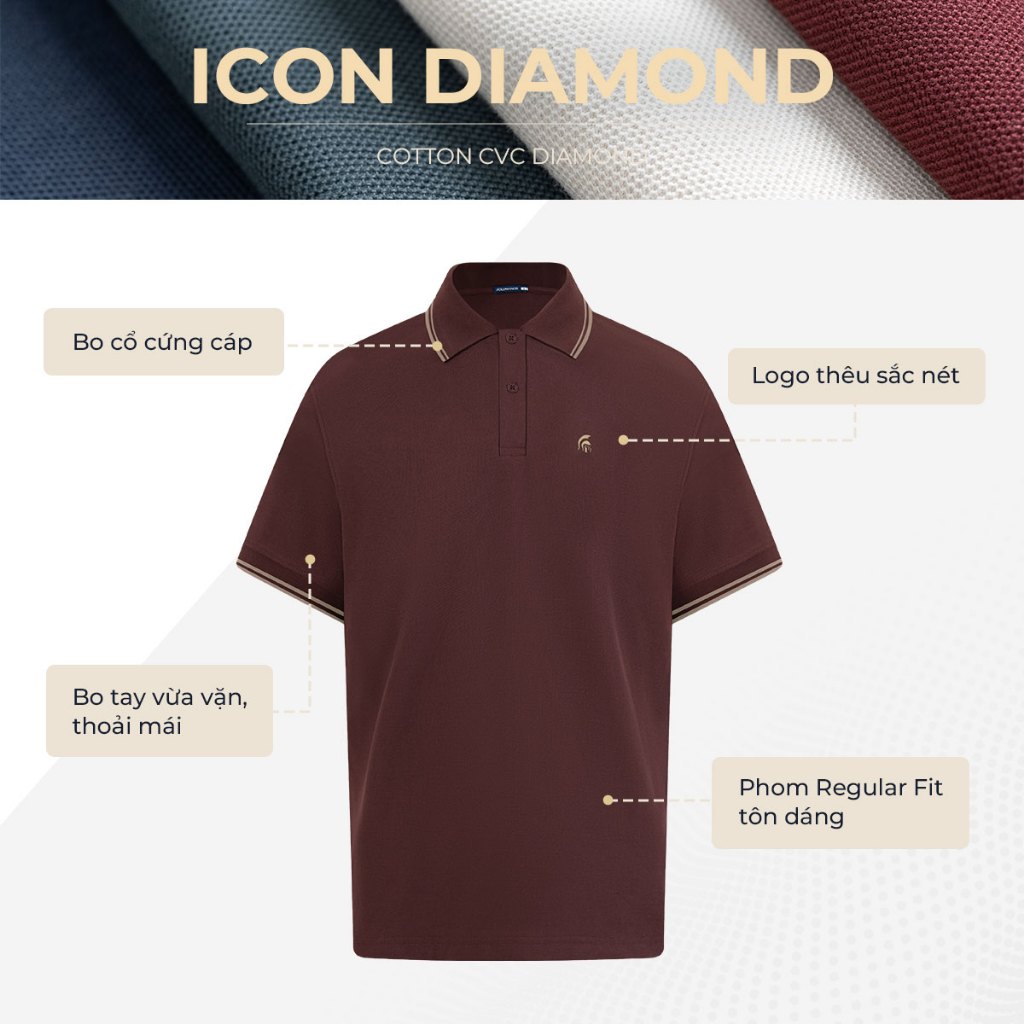 [BEST SELLER] Áo polo nam cao cấp ICON DIAMOND, POLO QUỐC DÂN, vải CVC Diamond sang trọng - POLOMANOR | BigBuy360 - bigbuy360.vn