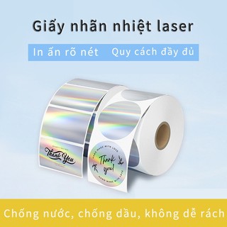 Decal Hologram Bạc Kim Tuyến, Không Cần Ribbon, Dùng Cho Máy In Nhiệt