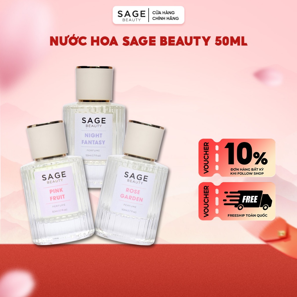 Nước Hoa Nữ SAGE BEAUTY Lưu Hương Lâu Quyến Rũ Ngọt Ngào Tinh Tế 50ml - Lưu Hương 4-6H