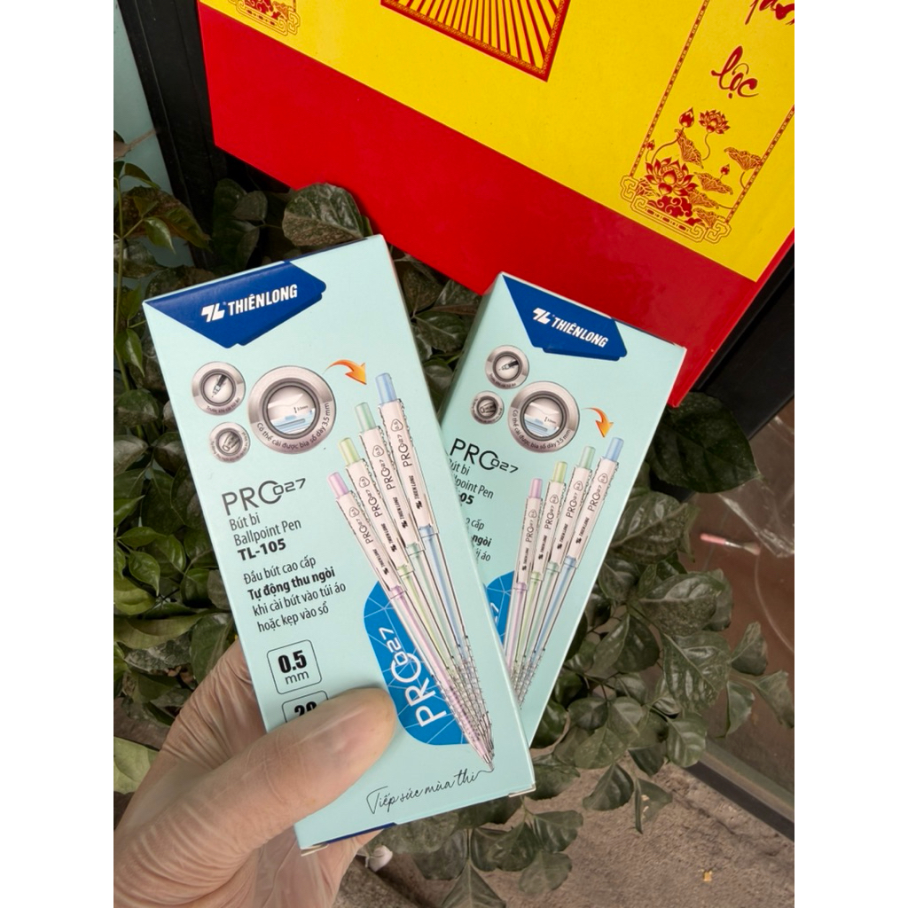 bút pro 027 1hộp 20 bút xanh đen
