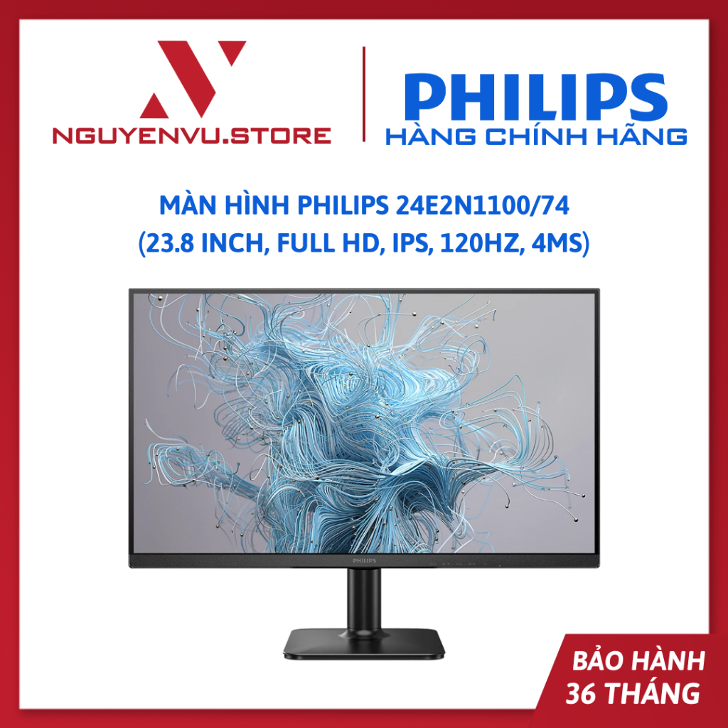 Màn hình Philips 24E2N1100/74, 27E2N1100/71 23.8-27inch, Full HD, IPS, 120Hz, 1ms - Hàng chính hãng