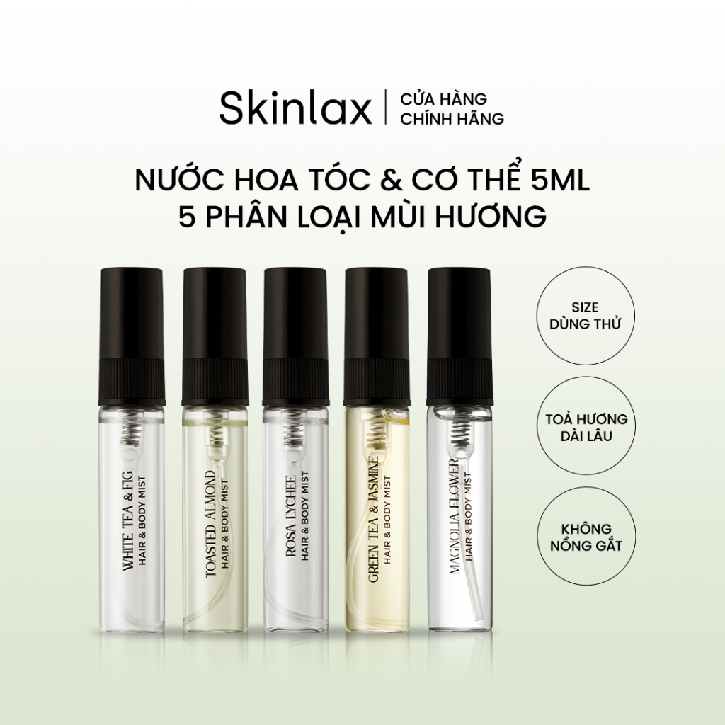 Nước Hoa Tóc & Cơ Thể - Hair & Body Mist SKINLAX Phiên Bản Mini Size 5ml