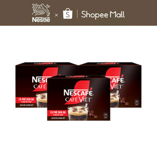 Combo 3 Hộp Cà phê Hòa tan NESCAFÉ CAFÉ VIỆT 15 gói Vị Mạnh đặc trưng