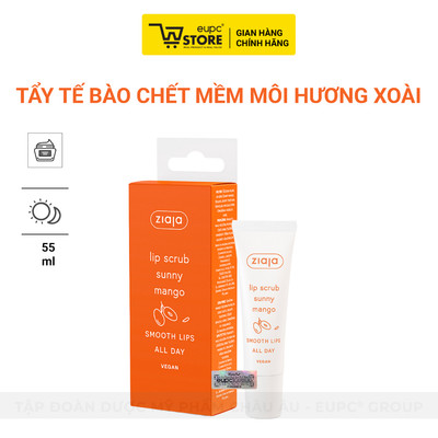 [DATE T3/27] Tẩy Tế Bào Chết Môi Hương Xoài Giúp Làm Mềm Và Mịn Môi Ziaja Lip Scrub Sunny Mango 12ml