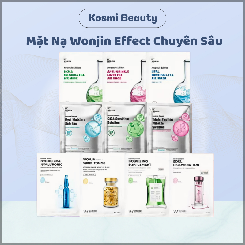 Combo 10 mặt nạ Wonjin Effect Mask dưỡng da mặt nạ giấy DR.WONJIN Hàn Quốc phục hồi da - Kosmi Beaut