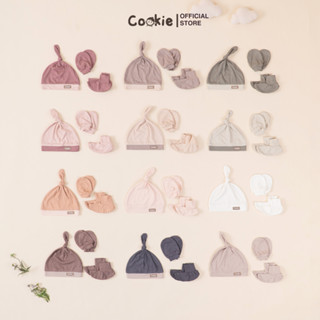 SET PHỤ KIỆN Sơ Sinh Mũ Chóp COOKIE Ba Chi Tiết Mũ, Bao Tay, Bao Chân Size Từ 0 Đến 6 Tháng 2026