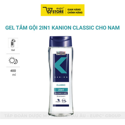 Kanion For Men Classic 2in1 Shower Gel 400ml - Gel tắm gội 2in1 Kanion Classic cho nam
