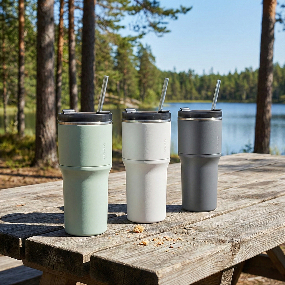 Bình giữ nhiệt inox 304 LocknLock Metro Drive kèm ống hút và cọ rửa 650ml - LHC4277 - LARVA STORE