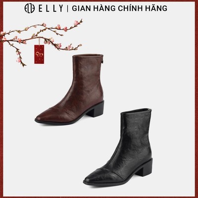 Boot cao gót nữ ELLY EGM219 da microfiber gót 4.7cm sang trọng