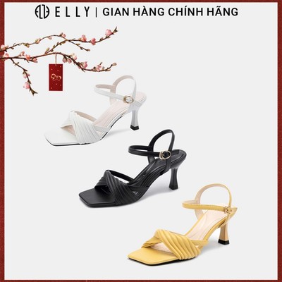Giày sandal nữ ELLY EG262 cao gót 7cm da tổng hợp quai mảnh thời trang