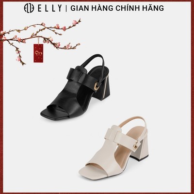 Sandal cao gót nữ ELLY EG286 quai bản lớn sang trọng tôn dáng thời trang