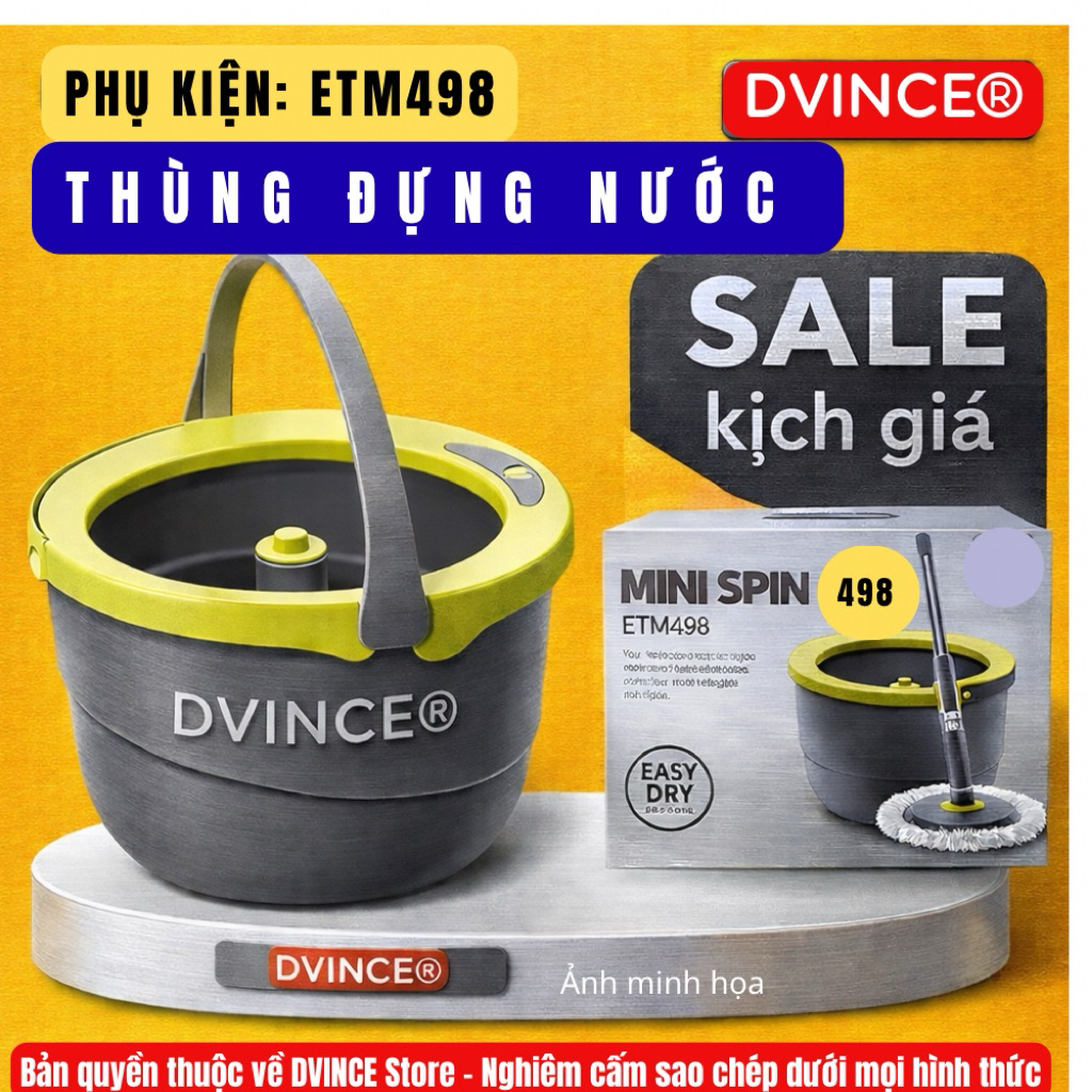 ⚡PHỤ KIỆN ETM498 - THÙNG ĐỰNG NƯỚC ETM498 - CHẬU GIẶT BÔNG LAU ETM498 IocknIock.
