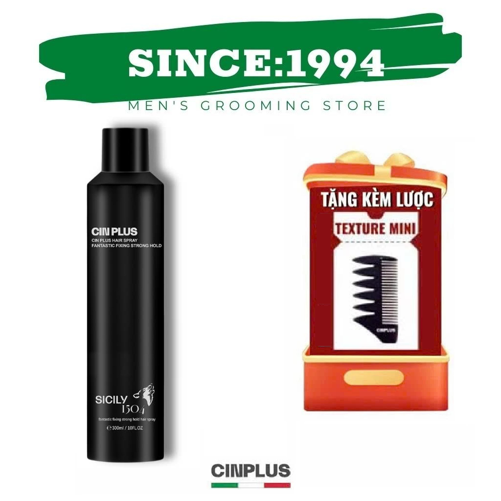 GÔM MỀM | Gôm xịt tạo kiểu và giữ nếp tóc CINPLUS Hair Spray 300ml - Hàng Cao Cấp