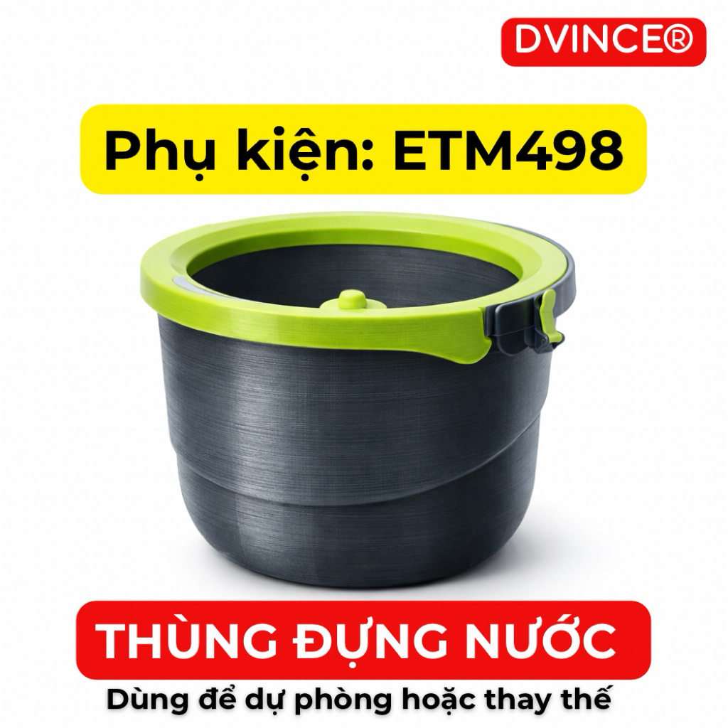 Thùng Giặt Cây Lau Nhà ETM498 | Phụ Kiện Thay Thế | Siêu Bền - DVINCE TrueLock