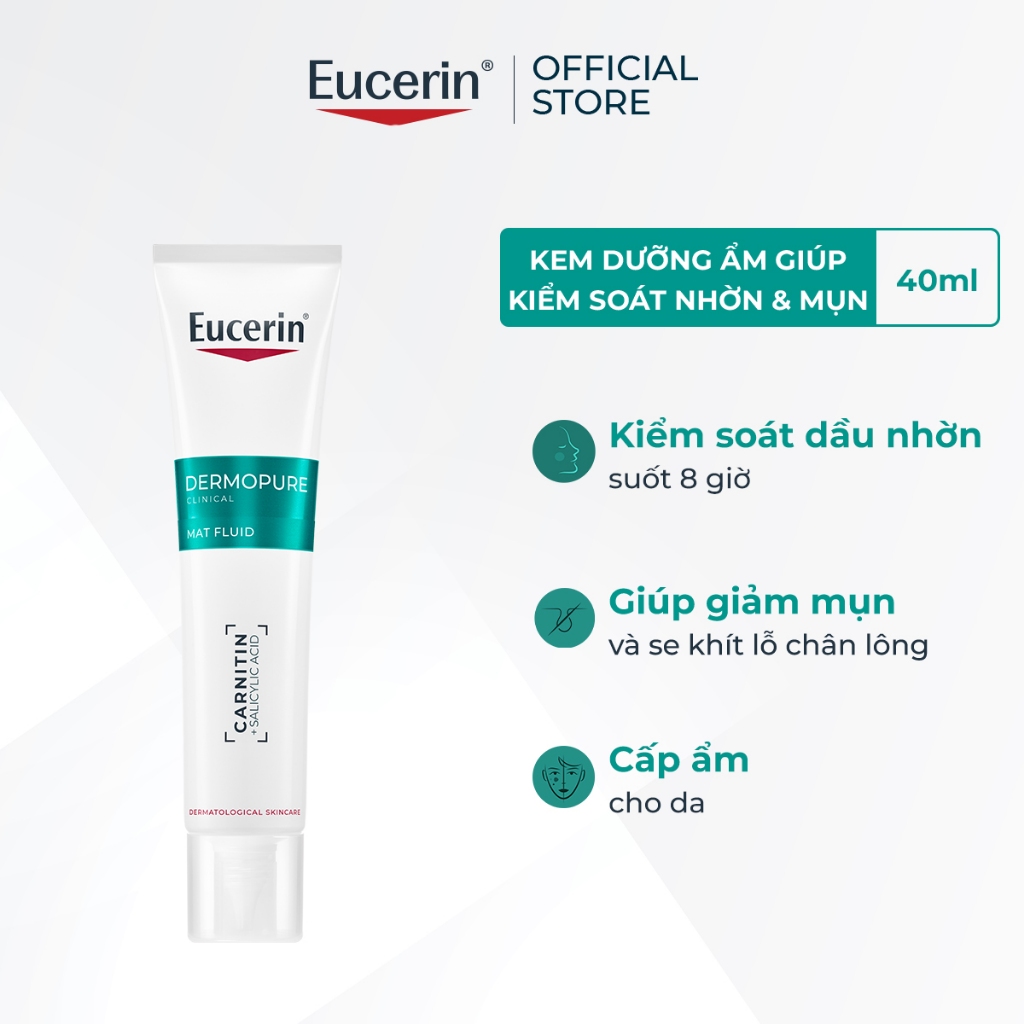 Kem dưỡng ẩm giúp kiểm soát nhờn Eucerin® DermoPure Clinical Mat Fluid 40ml
