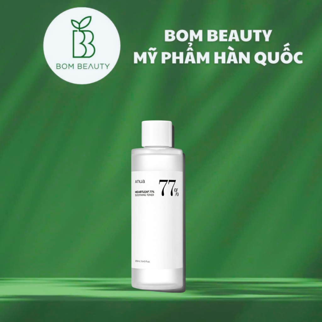 (Đại lý chính hãng)  Nước hoa hồng or sữa dưỡng cân bằng làm dịu da : ANUA 77 Heartleaf Soothing ton