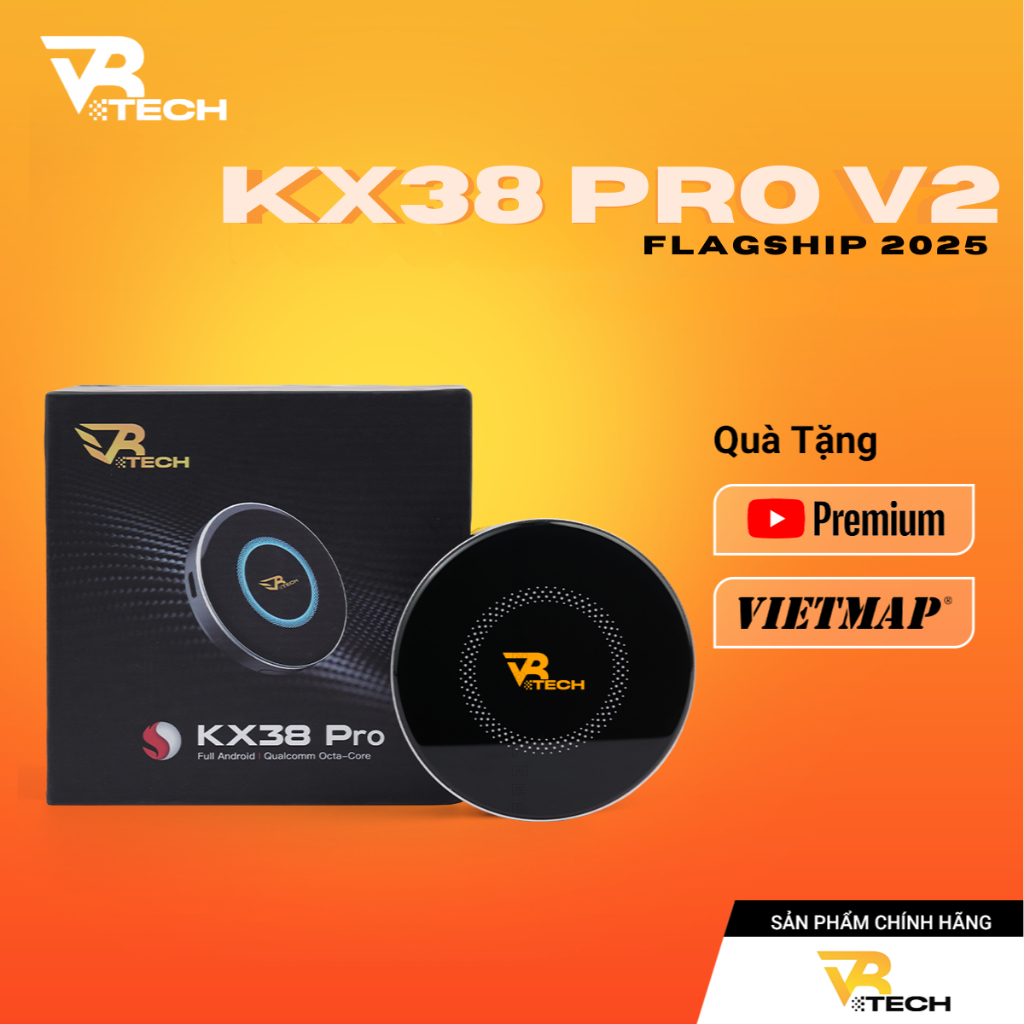 Android Box Ô Tô 2026 Chính Hãng VRTECH KX-38 Pro V2 FLAGSHIP Qualcomm 6350, Android 15,Cao Cấp, Vietmap Live,Carplay | BigBuy360 - bigbuy360.vn