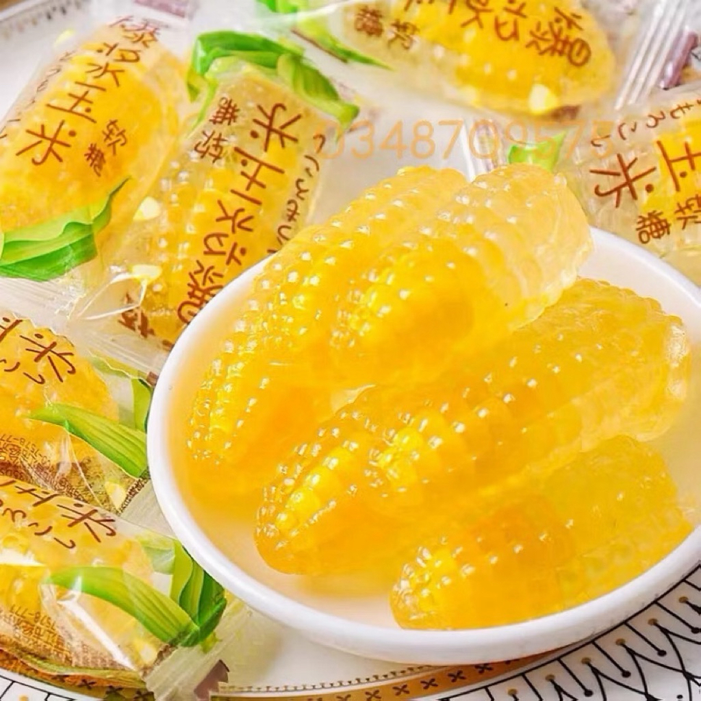 500gr Kẹo Ngô Dẻo Nhân Chảy Trong Suốt