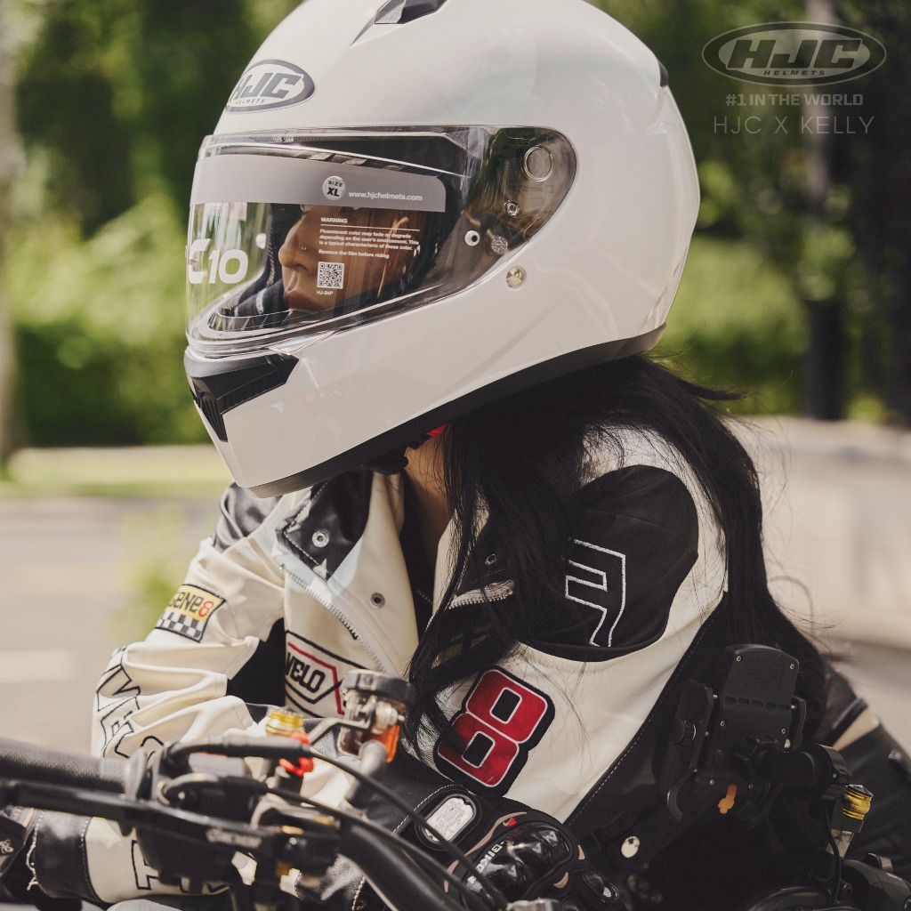 Mũ Bảo Hiểm Fullface 1 Kính HJC C10 Trắng Bóng - ECE 2206