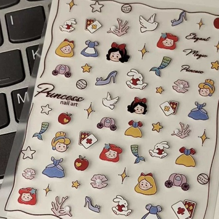 Sticker Nổi Bạch Tuyết Nhỏ Xinh Dán Decor Ốp Lưng Điện Thoại, Laptop, Phụ Kiện, Túi - SANDWICHPHUKIENXINH